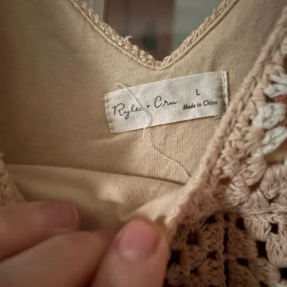 Rylee + Cru Tan Crochet Dress - Picture 4 of 5